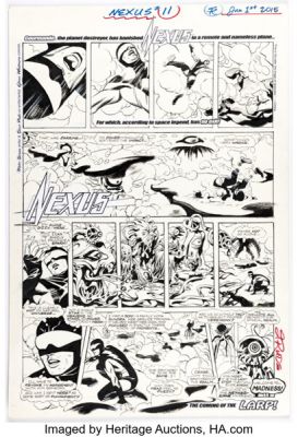 Steve Rude Nexus: The Newspaper Strips TPB #1 "The Coming of Gourmando" Badger Story Page 15 Original Art (Dark Horse, 2021). | Heritage