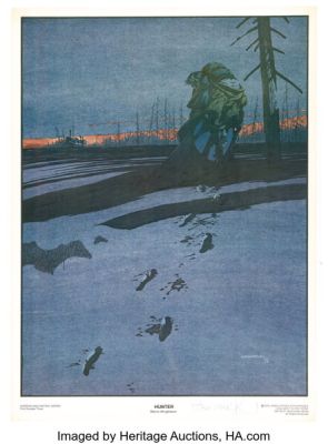 Bernie Wrightson Horror and Fantasy Series #3 "Hunter" Signed Print (Christopher Enterprises, 1976). | Heritage