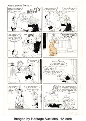Harvey Artist (as Chic Young) Blondie Comics Monthly #117 Story Page 5 Original Art (Harvey, 1958). | Heritage