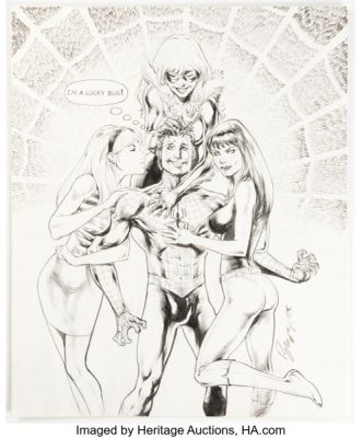 Buzz (Aldrin Aw) - Spider-Man and Love Interests Illustration Original Art (2006). | Heritage