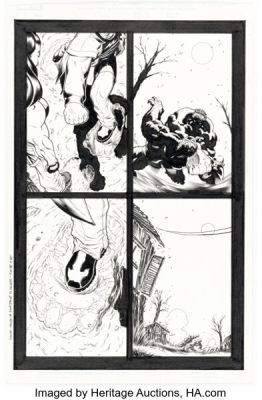Ed McGuinness and Dexter Vines Hulk #1 Red Hulk First Appearance Issue Story Page 3 Original Art (Marvel, 2008). | Heritage