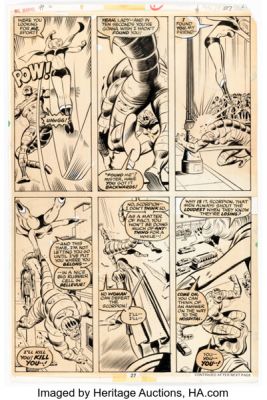 Joe Sinnott [John Buscema lightboxed] Ms. Marvel #2 Story Page 15 Original Art (Marvel, 1977). | Heritage