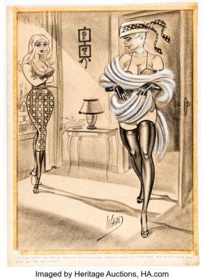 Bill Ward Joker February 1960 Single Panel Gag Cartoon Illustration Original Art (Humorama, 1960). | Heritage