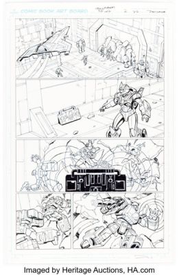 Dan Khanna Transformers: Shattered Glass II #2 Blaster Story Page 12 Original Art (IDW, 2022).