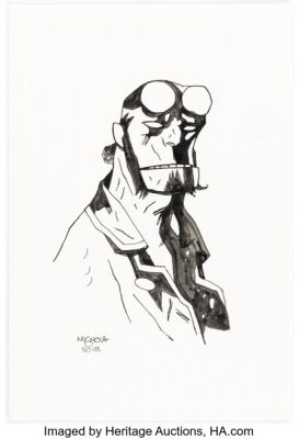 Mike Mignola - Hellboy Illustration Original Art (2018). | Heritage