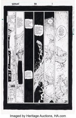 Greg Capullo and Todd McFarlane Spawn #33 The Freak First Appearance Issue Story Page 1 Original Art (Image, 1995). | Heritage