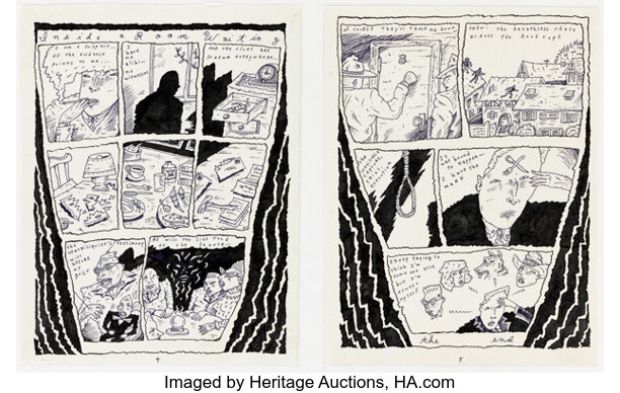 Richard Sala Night Drive "Inside a Room Waiting" Complete 2-Page Story Original Art (1984). (Total: 2 Original Art) | Heritage