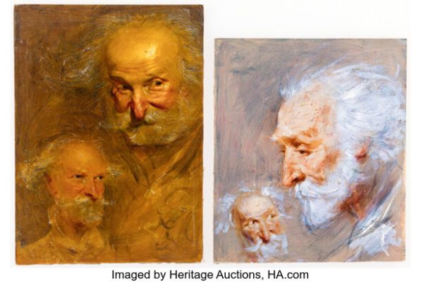 Richard Bober - Portrait Studies of Don Quixote Painting Illustration Original Art Group of 2 (DC, 1983). (Total: 2 Original Art) | Heritage