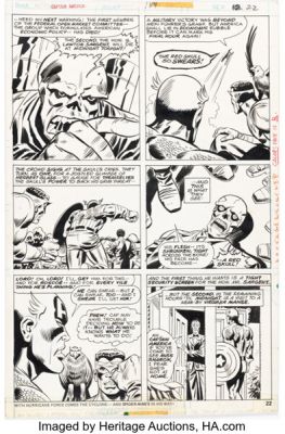 Herb Trimpe, Frank Giacoia, and Mike Esposito Captain America #184 Story Page 12 Original Art (Marvel, 1975). | Heritage