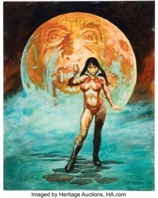 Don Marquez - A Toast to the Master Vampirella Painting Original Art (2010). | Heritage