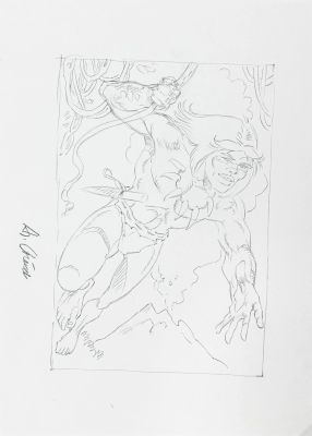 Cheret André Rahan Illustration... | CHERET André Rahan Illustration représentant Rahan... | Neo Enchères