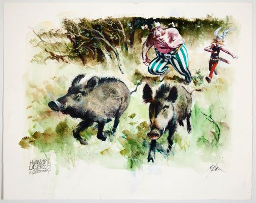 Follet - Astérix,... | Lot 101 - FOLLET - Astérix, illustration à l’acrylique et à la... | Tessier Sarrou
