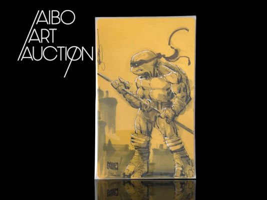 Joël Gomez Tortue... - Lot 168 - Joël Gomez Tortue Ninja Raphael Illustration à la mine...