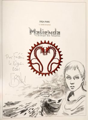 BIHEL Frederic Malienda Dédicace... - Lot 50 - BIHEL Frederic Malienda Dédicace en fin d’album sur...