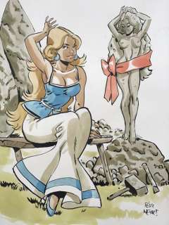 Meynet, Félix - Dessin original en couleur - Hommage Ã  Uderzo et Astérix | Catawiki