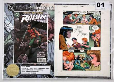 Robin No. 50: a page of original hand coloured comic colour printers proof, coloured and signed by… | Ewbank’s