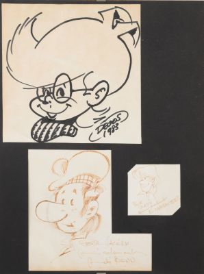 Jacques Devos (1924-1992) Portrait,... | Lot 16 - Jacques DEVOS (1924-1992) Portrait, 1983. Feutre noir... | Drouot Estimations
