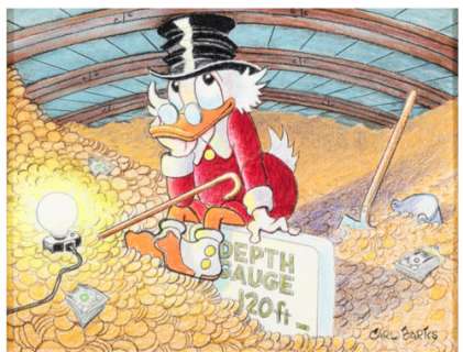 Carl Barks I May Have to Spend Some of This Stuff Scrooge McDuck Original Art | eBay US (Buy It Now)