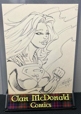 Supergirl Commission by Kevin Conrad on 9x12 Art Board Pencil & Inks | eBay US (Buy It Now)