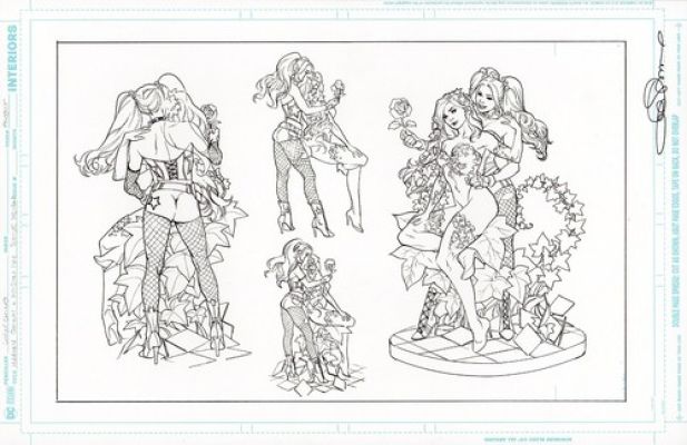 EMANUELA LUPACCHINO - Tavola originale Harley Quinn & Poison Ivy Statue Design | eBay Europe (Buy It Now)