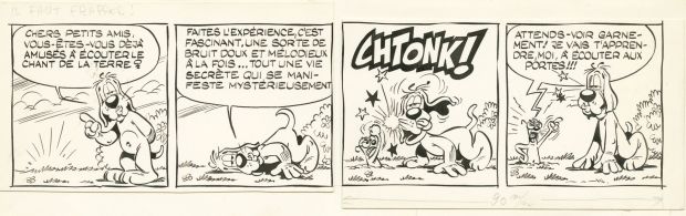 Marcel Gotlib (1934-2016) Gai-Luron... | Marcel GOTLIB (1934-2016) Gai-Luron - Il faut frapper! Encre... | Tessier Sarrou