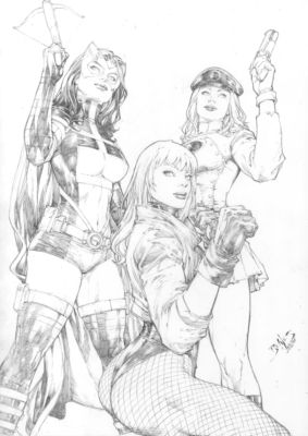 Ed Benes | Birds of Prey - 11"x17" Pencil | Ed Benes