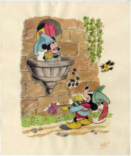 Xavier Vives Mateu - Original drawing - Mickey and Minnie "SERENADE AT NOON" (2018) | Catawiki