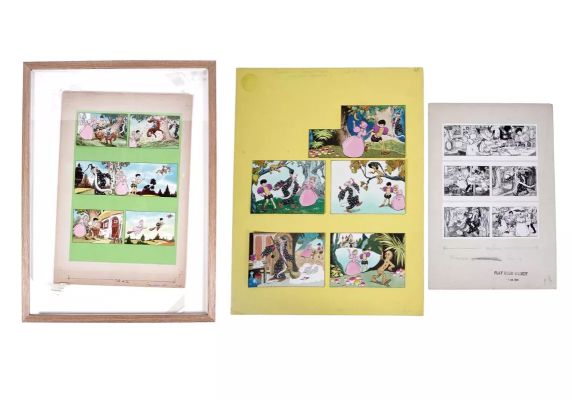 Lot 13 - Painted original artwork for Wizard Weezle, Playhour Comic | Anderson & Garland