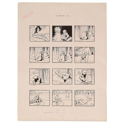 Benjamin Rabier... | Lot 187 - Benjamin Rabier « Le Dragon » Planche originale Encre... | misc / divers