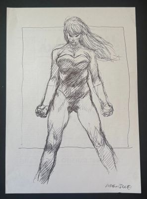 Liberatore, Illustration... | Liberatore, illustration au bic noir représentant une... | Tessier Sarrou
