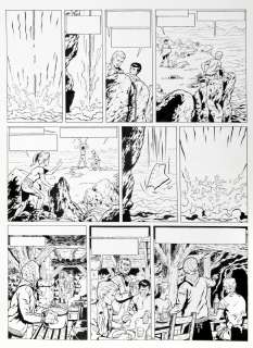 Chaillet - Martin | Lefranc, planche n°10 Ã  l’encre de Chine de l’é… | Banque Dessinée