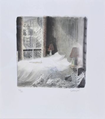Sempe. Le Chat.... | Lot 76 - SEMPE. Le Chat. Sérigraphie numérotée/90, signée, encadrée.... | Coutau Bégarie