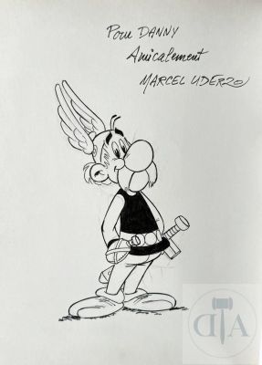 Uderzo / Astérix. Dessin Original Illustrant Astérix, Réalisé À L’encre de Chine Et Mine de Plomb Par Le Petit Frère D’d’albert, Marcel. Signé. Tbe+. 22 X 28 Cm | Uderzo / Astérix. Dessin original illustrant Astérix, réalisé à… | Dagoty