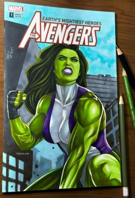 Dario | She hulk and black cat marvel rivals sketch cover | Raremarq (Buy It Now)