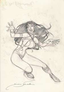 Vampirella Second Coming #4 - Simone Gabrielli - preliminare di copertina - Loose page - First edition - (2009) | Catawiki