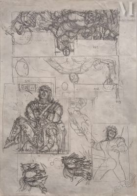 Gimenez, Juan (1943-2020) | Lot 45 : Les Metabarons #1, crayonné pour la page 14. (Les Humanoïdes… | Millon