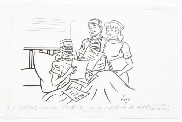 Walter Minus Avantages Encre... | Lot 561 - WALTER MINUS Avantages Encre de chine sur calque signée... | Vermot et Associés