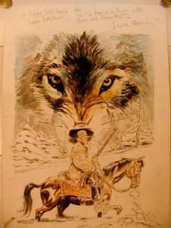 Vannini Luca | KEN PARKER ACQUARELLO COLORE 33 X 48 FIRMATA CON DEDICA | Casa del Fumetto