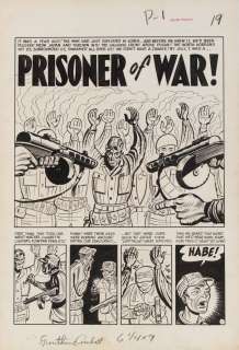 Harvey Kurtzman original artwork for Frontline Combat #3 complete 6-page story Prisoner of War!
