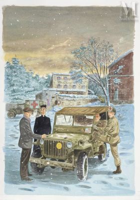 Raives, Guy (Né En 1959) & Warnauts, Éric (Né En 1960) | Lot 165 - Les temps nouveaux, tome 2, Entre chien et loup, illustration originale de couverture. | Millon