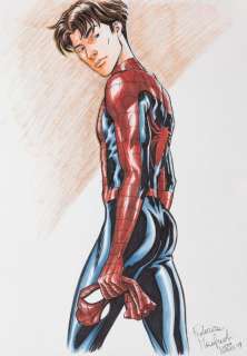 Federica Manfredi - Illustrazione Originale - "Disappointed Spiderman" - copic - A4 - Loose page - Other (2019) | Catawiki