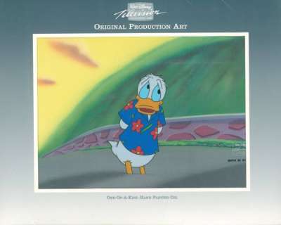 Donald Duck - painted cel and animation sketch, unopened folder - First edition | Catawiki