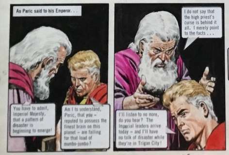 Lawrence, Don - Originele pagina in kleur (p.7) - Trigië - (The curse of) the Sun Worshippers - (1973) | Catawiki