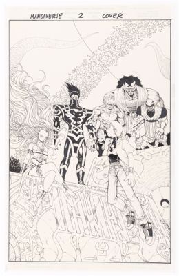 Lot 120 - MANGAVERSE #2 FEBRUARY 2008 ORIGINAL ART PAGE BY BEN DUNN.