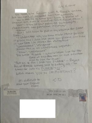 3 Framed Nearly Identical Steve DItko Pen Pal Denial Letters on "Ayn Rand" | eBay US