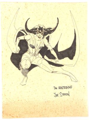 Lot 5315 - Joe Staton an original artwork of DC Comics The Huntress. | Ewbank’s
