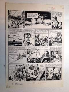 Dino Battaglia - "Il Corsaro del Mediterraneo" - Tavola originale x Il Vittorioso - Loose page - (1959) | Catawiki