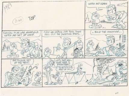 Garfield - Originele schetspagina (Sunday) - First edition - (1989) | Catawiki