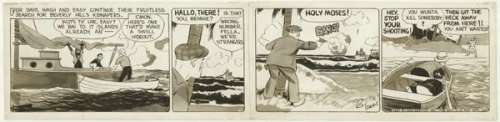 54: Crane Wash Tubbs daily 12/14/37 original comic art | Russ Cochran