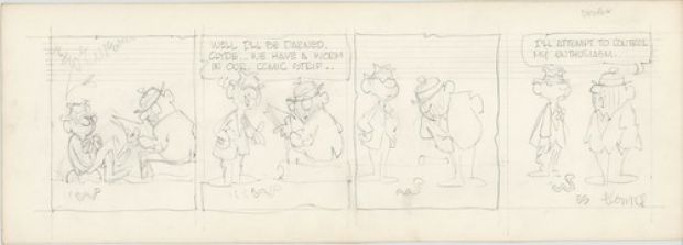 Fred Thomas Signed Concept Original Comic Strip Pencil Panel Cartoon 1966 b4205 | eBay US (Buy It Now)